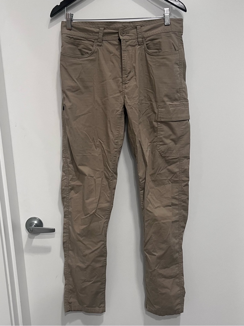 prAna Men's Double Peak Standard Fit Cargo Pants Tan Size 30/34 Outdoor Gorpcore